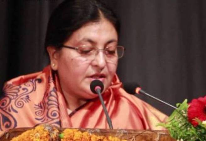 राष्ट्रपति भण्डारीले भोली संसदका दुबै सदनलाई सम्बोधन गर्ने