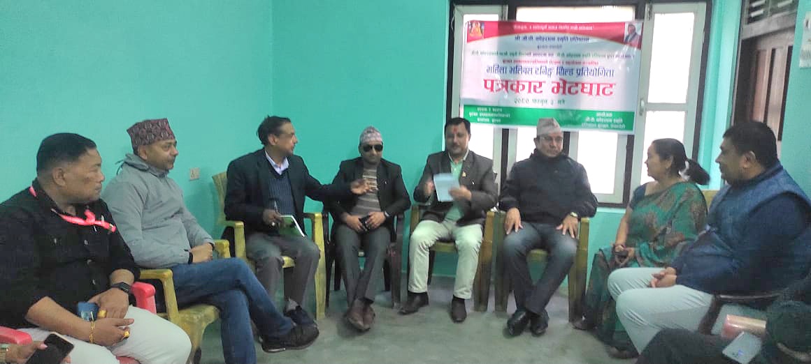 बुटवलमा जीपि काेईराला महिला भलिवल प्रतियाेगिताकाे तयारी