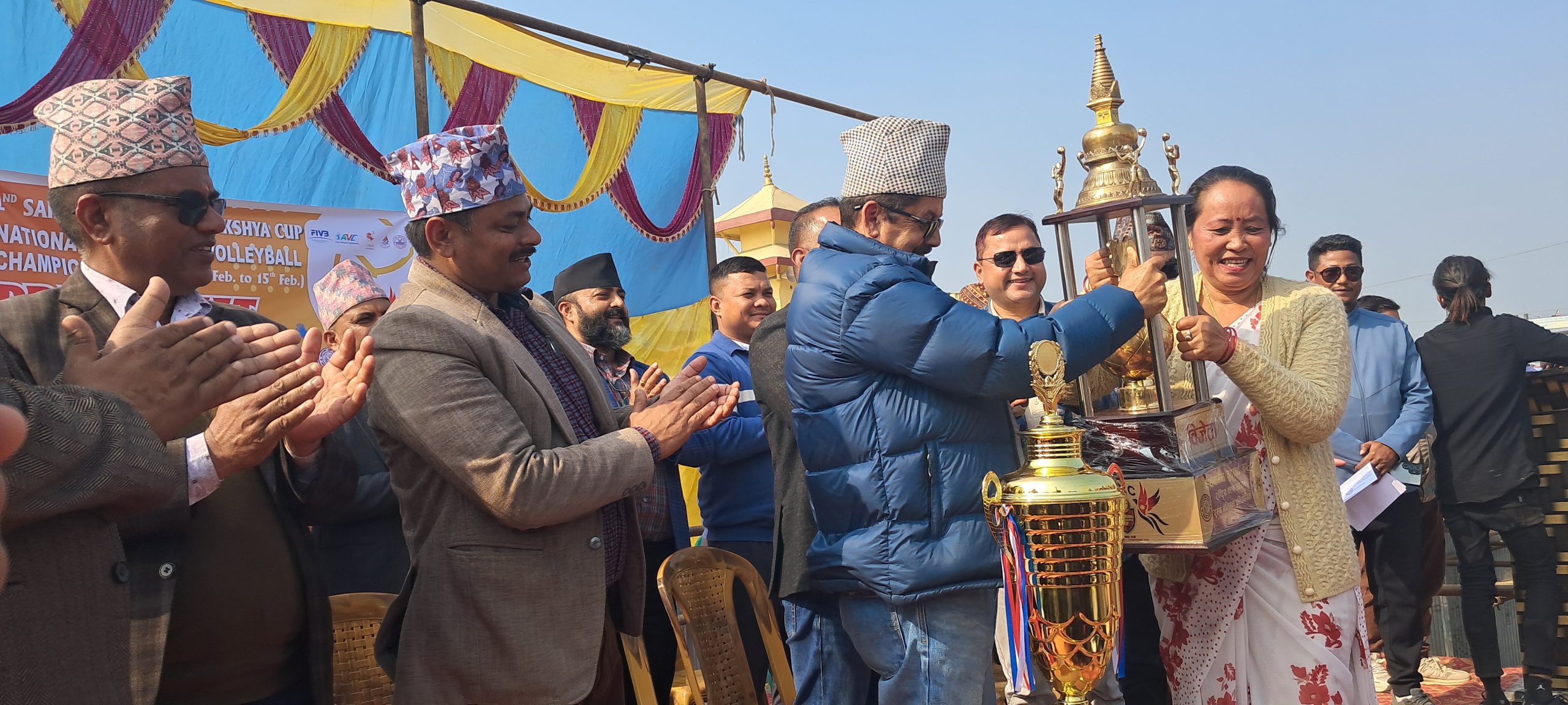 रुपन्देहीको सैनामैनामा राष्ट्रिय पुरुष भलिबल प्रतियोगिता : सात टिम प्रतिस्पर्धामा