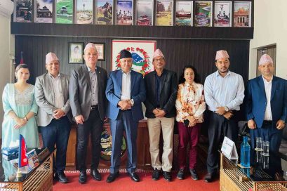 मुख्यमन्त्री आचार्य र युएनडीपी टोलीबीच भेटवार्ता