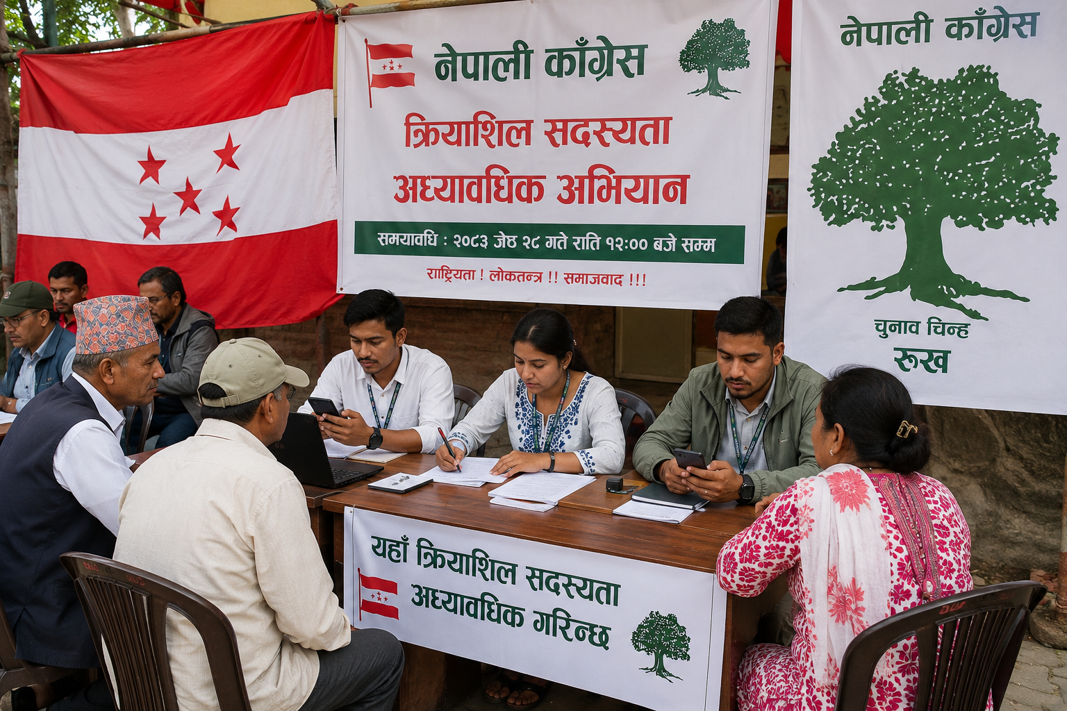 काँग्रेसमा करिब ४ लाखको क्रियाशील सदस्यता अध्यावधिक : एक साता समय थपियो