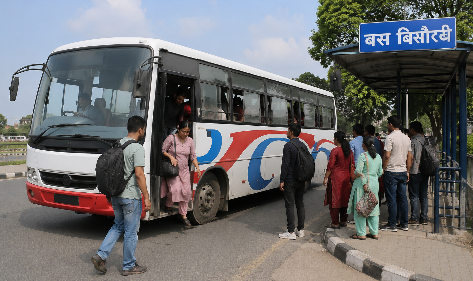 बस बिसौनी बाहेक अन्यत्र बस नरोक