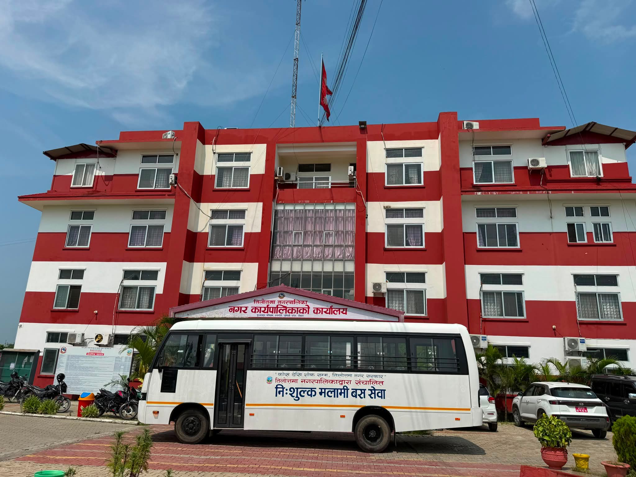 तिलोत्तमामा निःशुल्क मलामी बस सञ्चालन